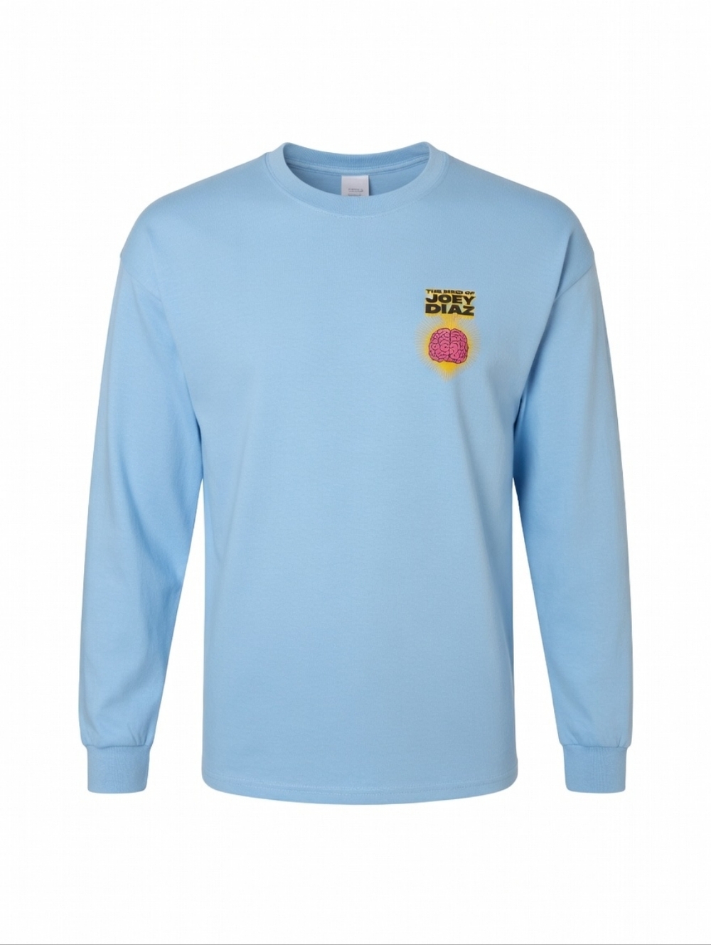 The Mind of Joey Diaz Long Sleeve Shirt 2XL Gildan Brain Graphic Comedy Tee